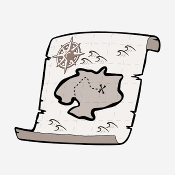Treasure map clipart illustration. Free | Free Photo - rawpixel