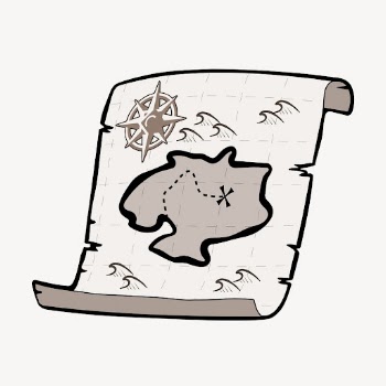Treasure map clipart, illustration vector. | Free Vector - rawpixel