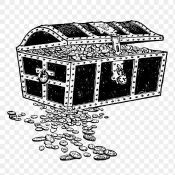 Treasure trunk png sticker, vintage | Free PNG Illustration - rawpixel