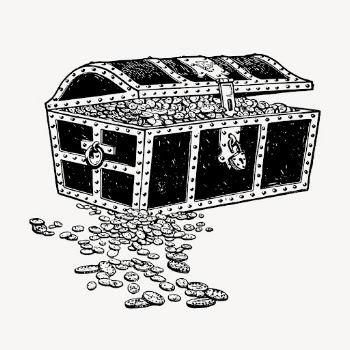Treasure trunk sticker, vintage illustration | Free Vector Illustration - rawpixel