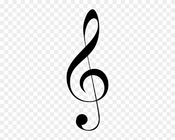 Treble Clef Clip Art Krnsjf Clipart - Black And White Treble Clef