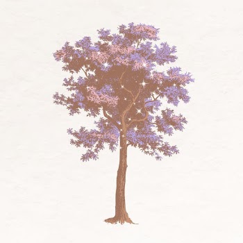 Tree aesthetic clipart, botanical glittery | Free PSD Illustration - rawpixel