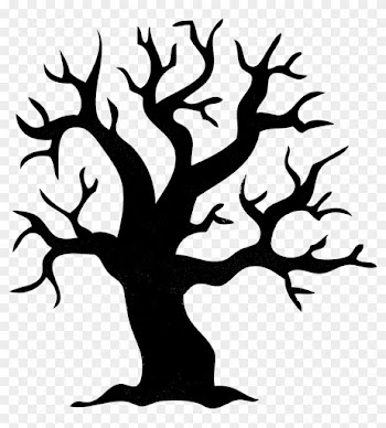 Tree &amp; Bat From Ghost Town Mini Collection By Echo - Halloween Tree Silhouette