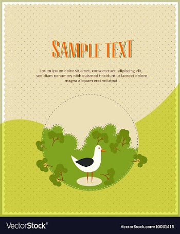 Tree and bird vector image