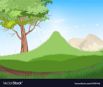 Tree and forest scene vector image