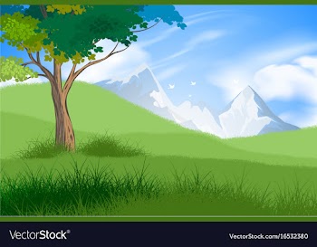 Tree and forest scene vector image