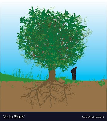 Tree and roots vector image