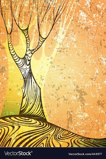 Tree background vector image