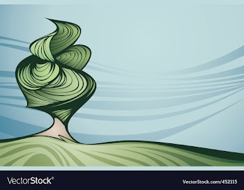 Tree background vector image