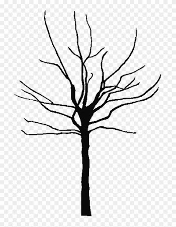Tree Black And White Outline Clip Art On Apple Images - Bare Tree Silhouette Png