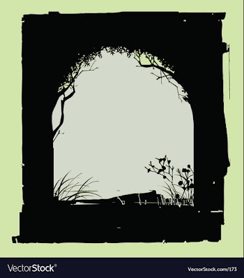 Tree border vector image
