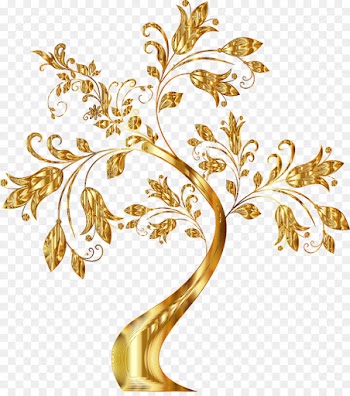 Tree, Borders And Frames, Gold, Branch, Botany PNG