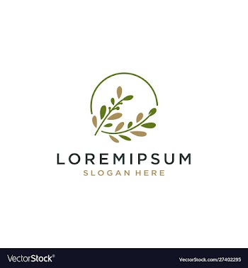 Tree branch with leaf logo design vector image