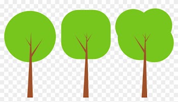 Tree - Cartoon Trees In A Row