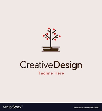 Tree cherry logo design vector image