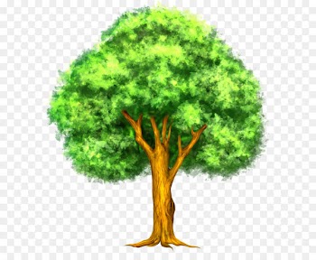 Tree Clip art - Green Painted Tree Clipart 