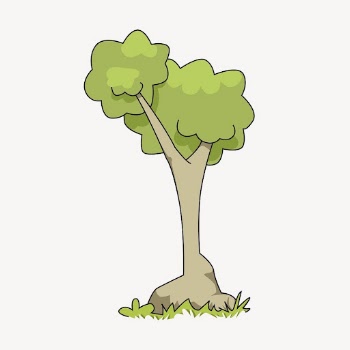 Tree clipart, botanical cartoon illustration | Free Vector - rawpixel