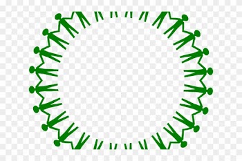 Tree Clipart Family Reunion - Stick People Holding Hands In A Circle