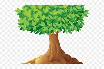 Tree Clipart School - Dog Under The Tree