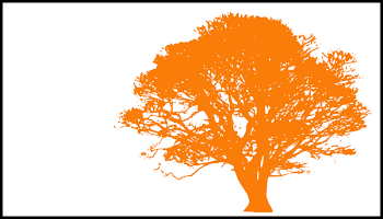 Tree, Dark Orange Silhouette, White Background Clip Art at Clker ...