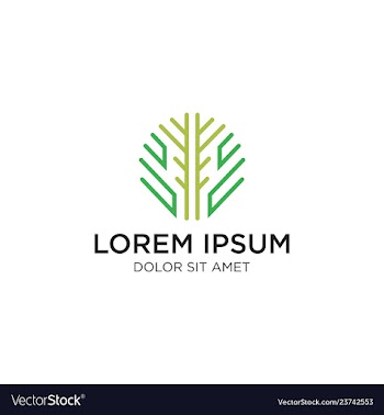 Tree digital idea logo icon vector image