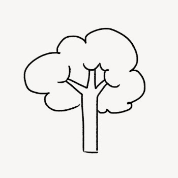 Tree doodle clipart, botanical design | Free PSD - rawpixel