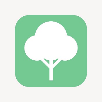 Tree, environment icon, flat square | Free Icons - rawpixel
