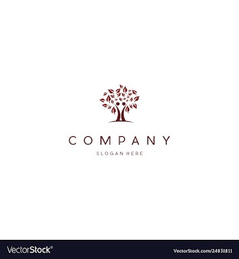 Tree family creative business logo design vector image