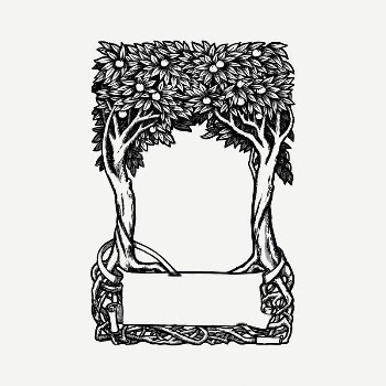 Tree frame clipart, vintage illustration | Free PSD Illustration - rawpixel
