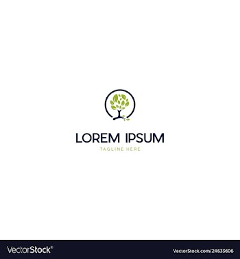 Tree growth creative logo design vector image