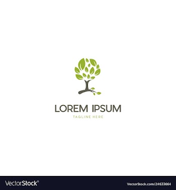 Tree growth creative logo design vector image