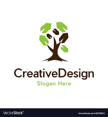Tree growth nature creative business logo vector image