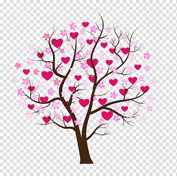 Tree Heart , cherry blossom transparent background PNG clipart