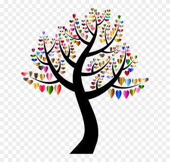 Tree Heart Cliparts 7, - Tree With Colorful Leaves