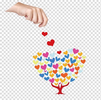 Tree Heart Color, Color heart tree heart transparent background PNG clipart