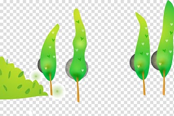 Tree Illustration, Hand-painted abstract trees transparent background PNG clipart
