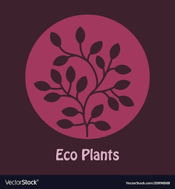 Tree in the circle text eco plants vector image