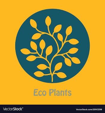 Tree in the circle text eco plants vector image