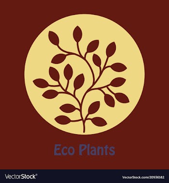 Tree in the circle text eco plants vector image