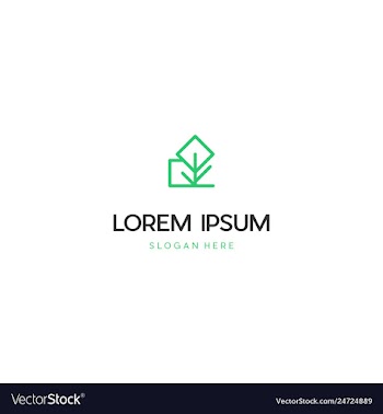 Tree line creative business logo design vector image