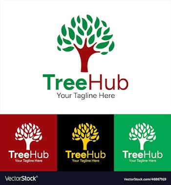 tree logo minimalist tree hub template