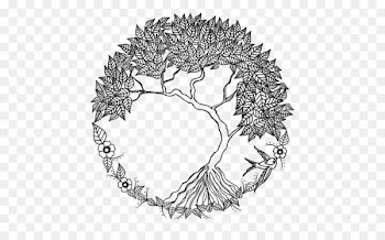 Tree of life Drawing Doodle - Trees LOGO 