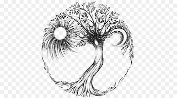 Tree of life Drawing Moon Earth - tree 