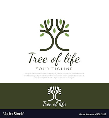 tree of life logo clean leaf simple modern