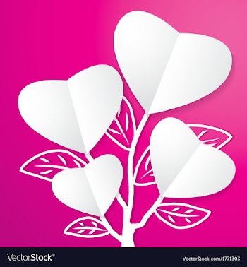  					Tree of Paper Heart vector image														