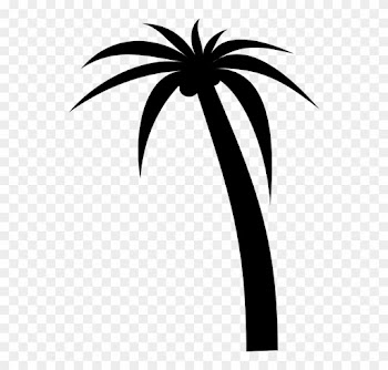 Tree Palm Silhouette Tropical Black Coconut Plant - Palm Tree Clip Art