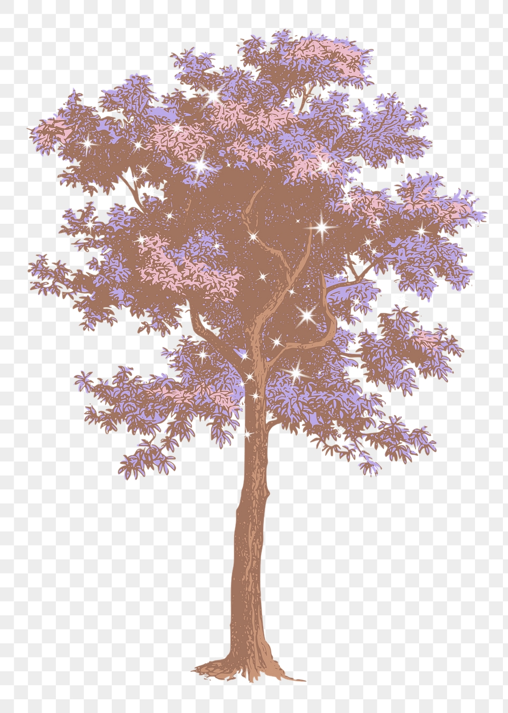 Tree png sticker, botanical sparkly | Free PNG Illustration - rawpixel