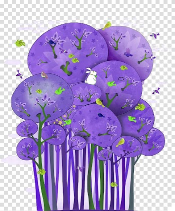 Tree Purple Branch, Purple tree transparent background PNG clipart