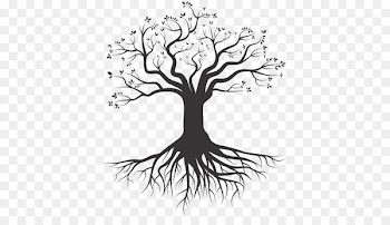 Tree Root Silhouette Drawing - arabesco 