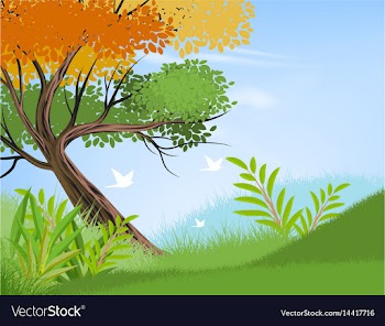 Tree scene vector image